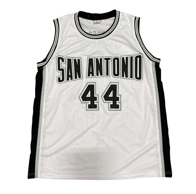 George Gervin Signed San Antonio Spurs Custom Jersey  Beckett Witness BAS COA