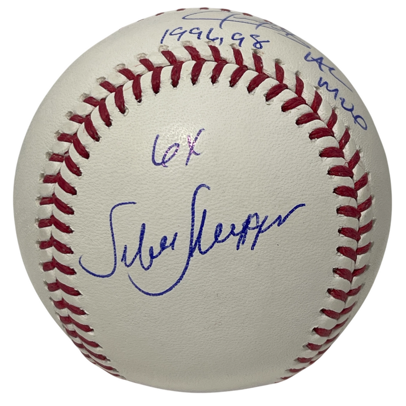 Juan Gonzalez Signed ROMLB Baseball w/ 3 Ins Beckett Witness BAS COA Rangers