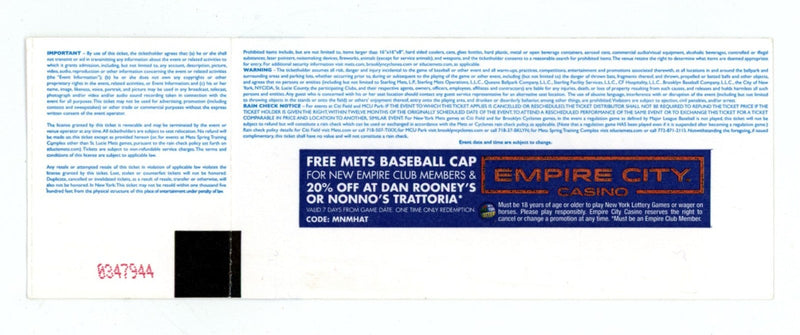 Alex Meyer Signed Auto 1st MLB Hit Ticket 5/20/2017 1st Hit Inscribed LSCM COA