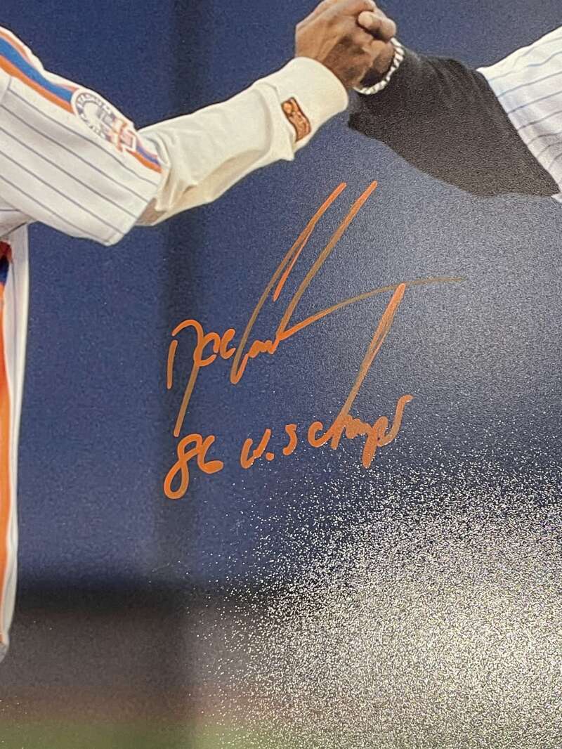 Dwight Doc Gooden & Darryl Strawberry Signed Auto 16x20 Photo w/ 2x Insc JSA COA