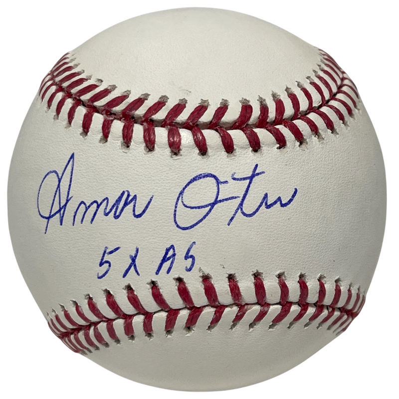 Amos Otis Signed Rawlings ROMLB Baseball w/ 5x AS Beckett Witness BAS COA