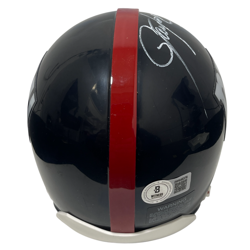 Lawrence Taylor Signed Giants TB Mini Helmet w/ Bad MFer Beckett Wit BAS COA A