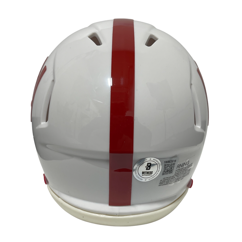 Mike Rozier Signed Nebraska Speed Mini Helmet w/ Heisman 83 Beckett Wit BAS COA