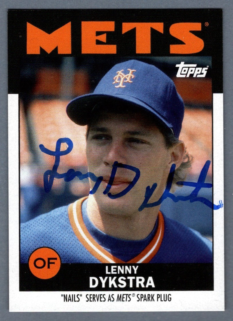 Lenny Dykstra Signed 2021 Topps Once Upon a Time in Queens #7 Color LSCM COA
