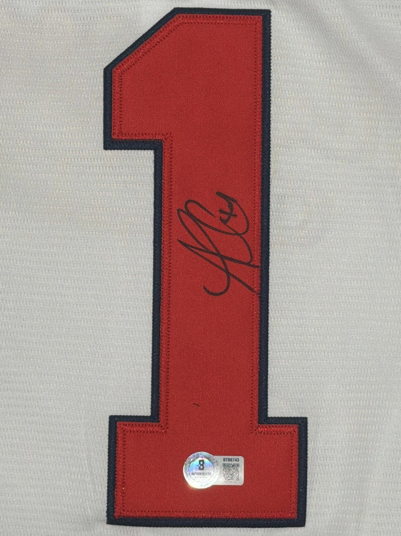 Ozzie Albies Signed Autographed Atlanta Braves Custom Replica Jersey BAS COA