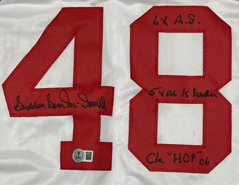 Sam McDowell Signed Cleveland Indians Custom Jersey w/ 4 Insc Beckett W BAS COA
