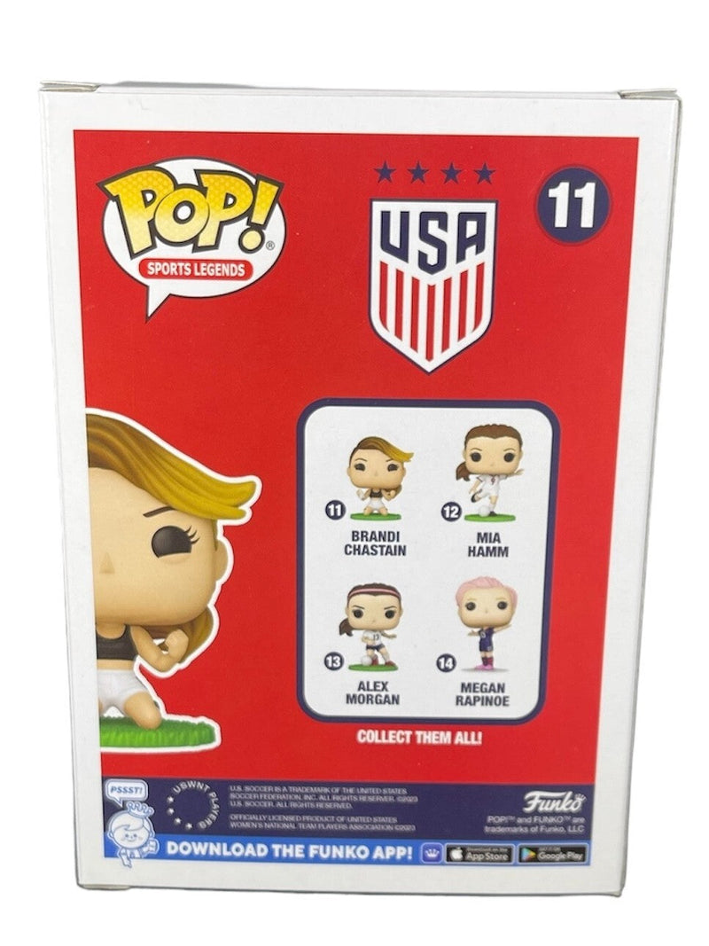 Brandi Chastain Signed Auto USA Funko Pop 99 WC Wining Goal Beckett BAS COA RWB