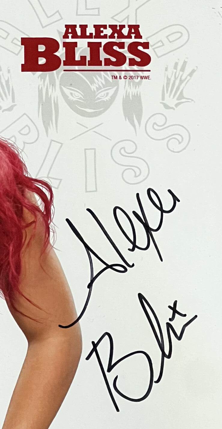 Alexa Bliss Signed Framed 8x10 Photo 2017 Rookie Year WWE Promo RC JSA COA
