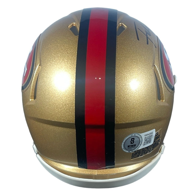 Frank Gore Signed San Francisco 49ers TB Speed Mini Helmet Beckett Wit BAS COA