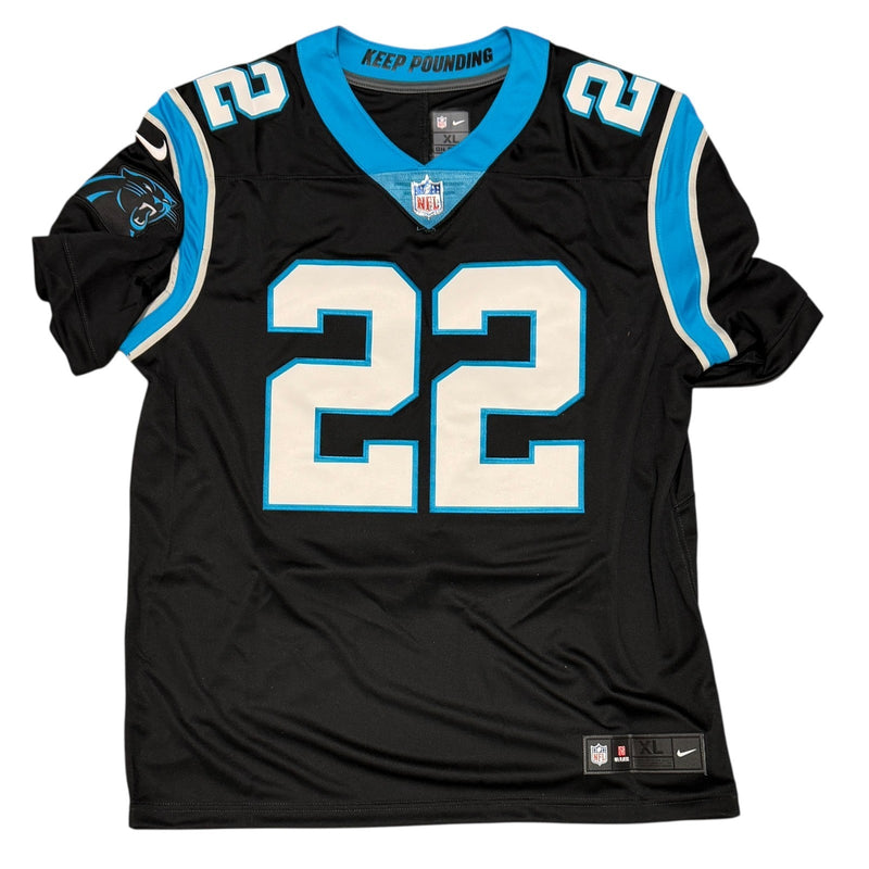 Christian McCaffrey Signed Carolina Panthers Black Nike Jersey FANATICS COA