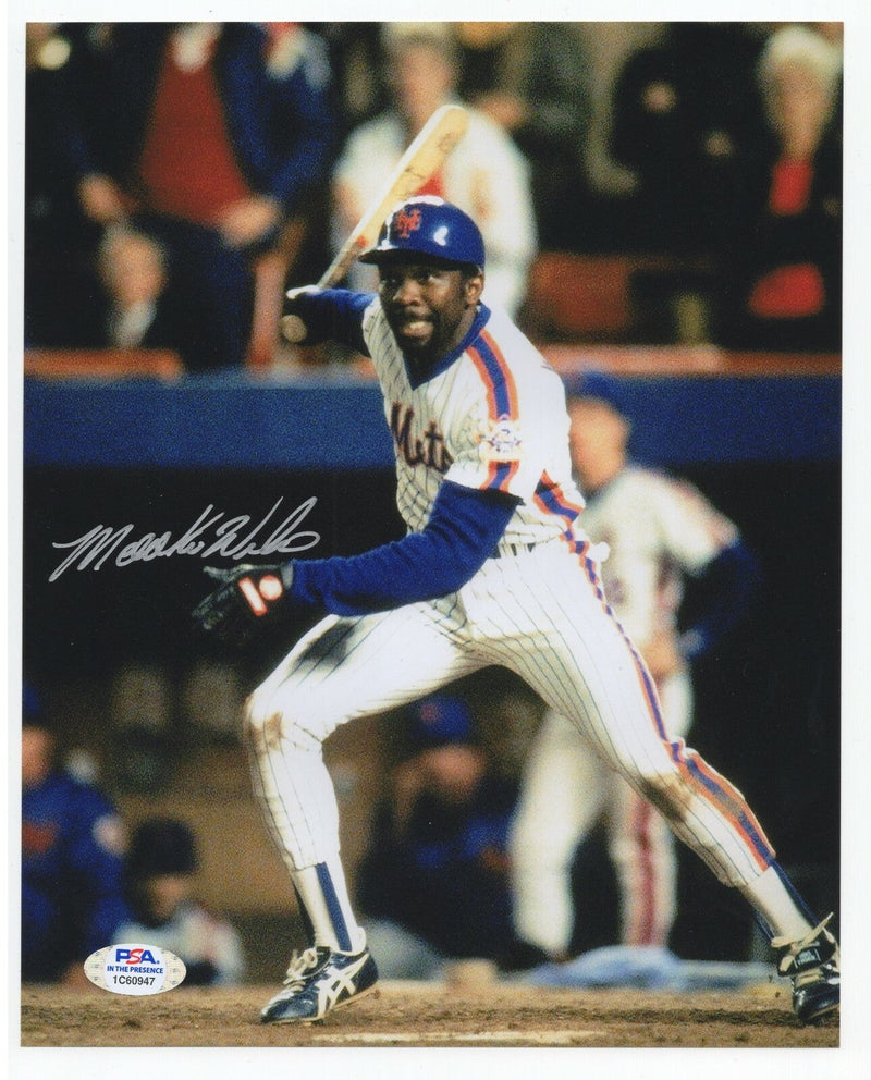 Mookie Wilson Signed Autographed New York Mets 8x10 Photo PSA ITP COA #4