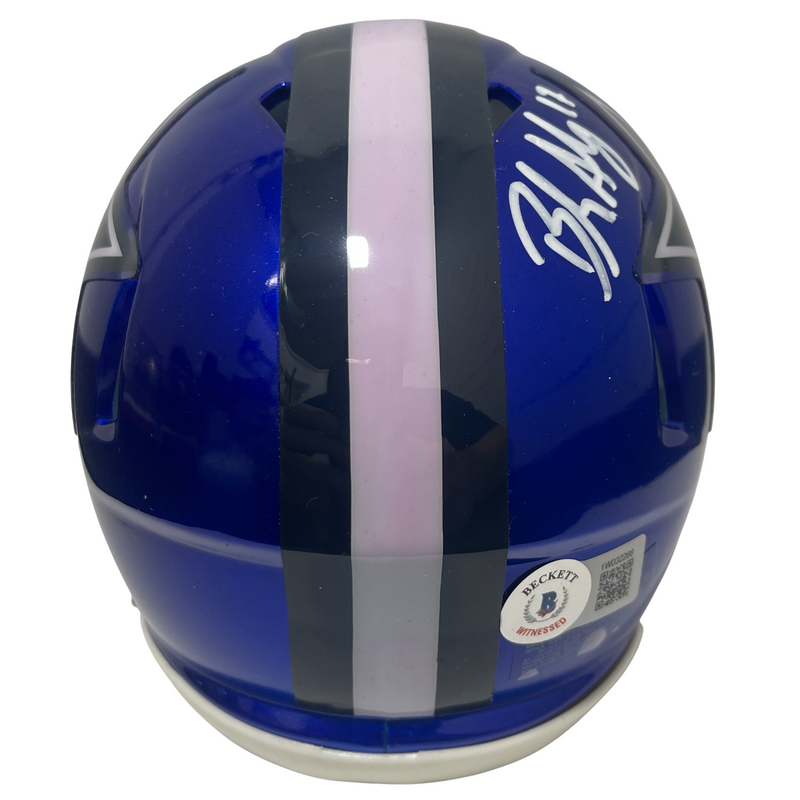 Brandon Aubrey Signed Dallas Cowboys Flash Mini Helmet Beckett Witness BAS COA