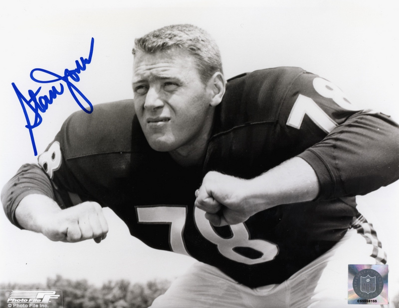 Stan Jones Signed Autographed Chicago Bears 8x10 Photo File LSCM COA Black White