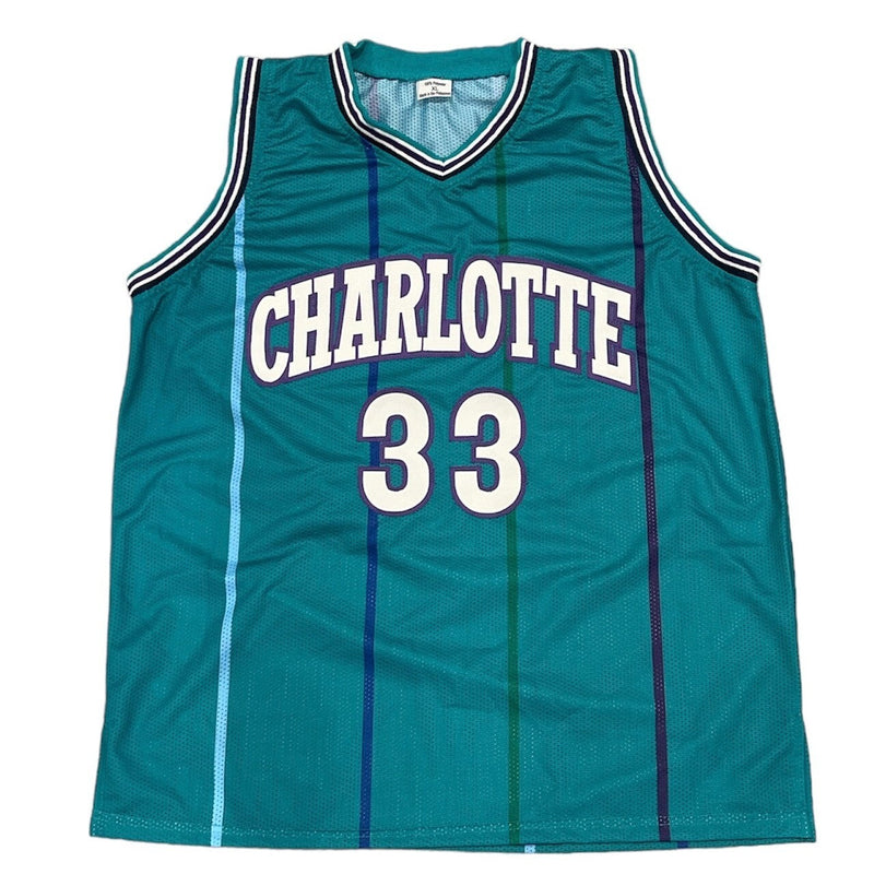 Alonzo Mourning Signed Charlotte Hornets Custom Jersey Beckett Witness BAS COA