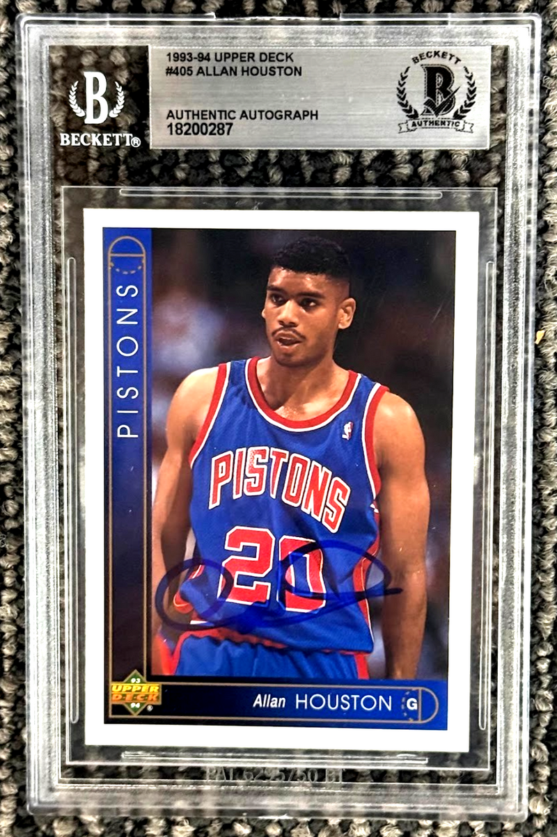 Allan Houston 1993-94 Upper Deck #405 Signed Rookie RC Beckett BGS 10 Auto