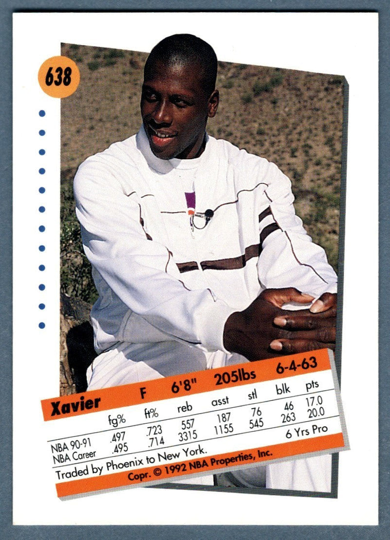 Xavier McDaniel Signed 1991-92 Skybox #638 LSCM COA New York Knicks