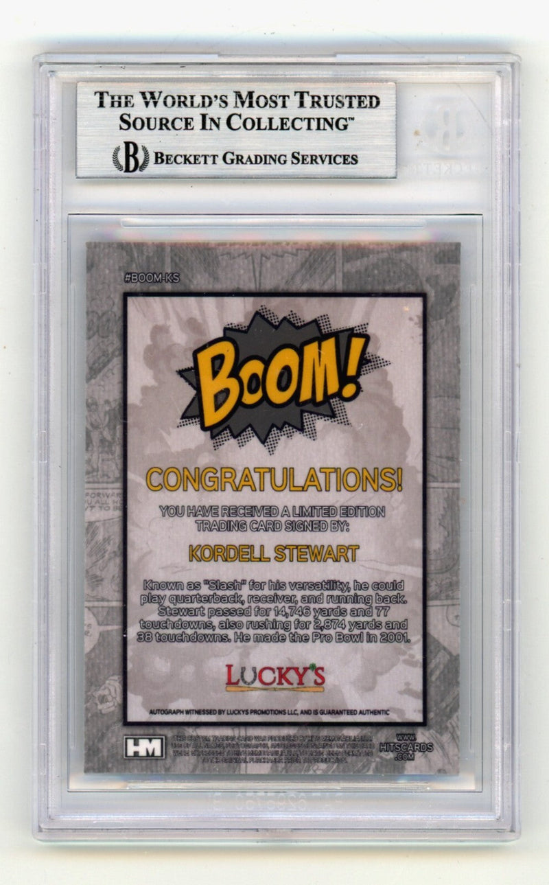 Kordell Stewart 2024 Hits Memorabilia BOOM Silver Signed BGS BAS Auto