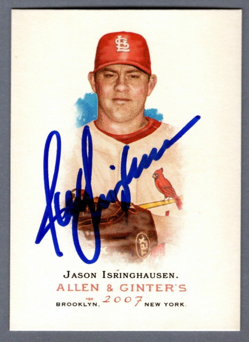 Jason Isringhausen Signed Autographed 2007 Topps Allen & Ginter #137 LSCM COA