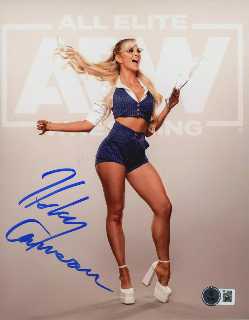 Harley Cameron Signed Autographed AEW 8x10 Photo Beckett Witness BAS COA #3