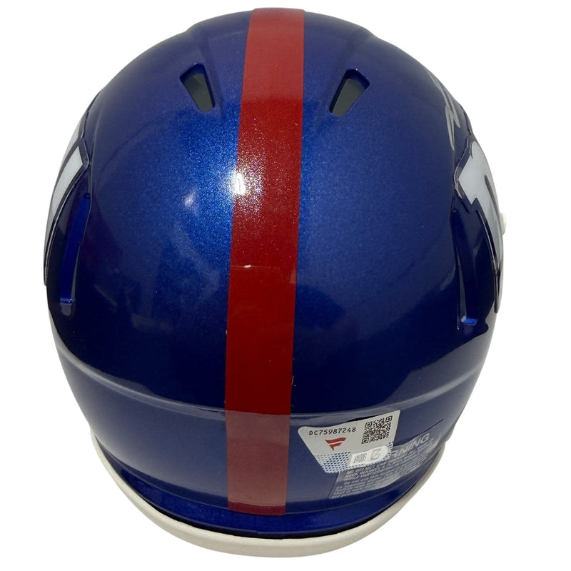 Jaxson Dart Signed Autographed New York Giants Speed Mini Helmet FANATICS COA