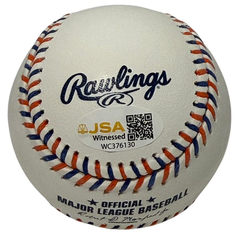 Mitch Voit Signed Autographed Mets Logo Baseball w/ 2025 1st Rd Pick JSA Wit COA