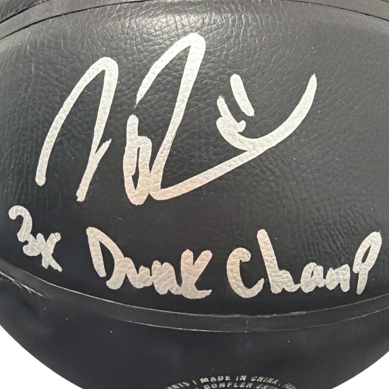 Nate Robinson Signed Knicks Premier Black Basketball w/ 3x Dunk Champ JSA W COA
