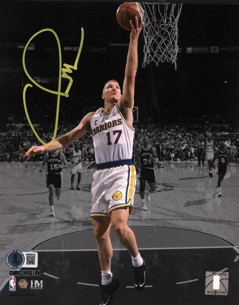 Chris Mullin Signed Golden State Warriors 8x10 Photo Beckett Witness BAS COA #6