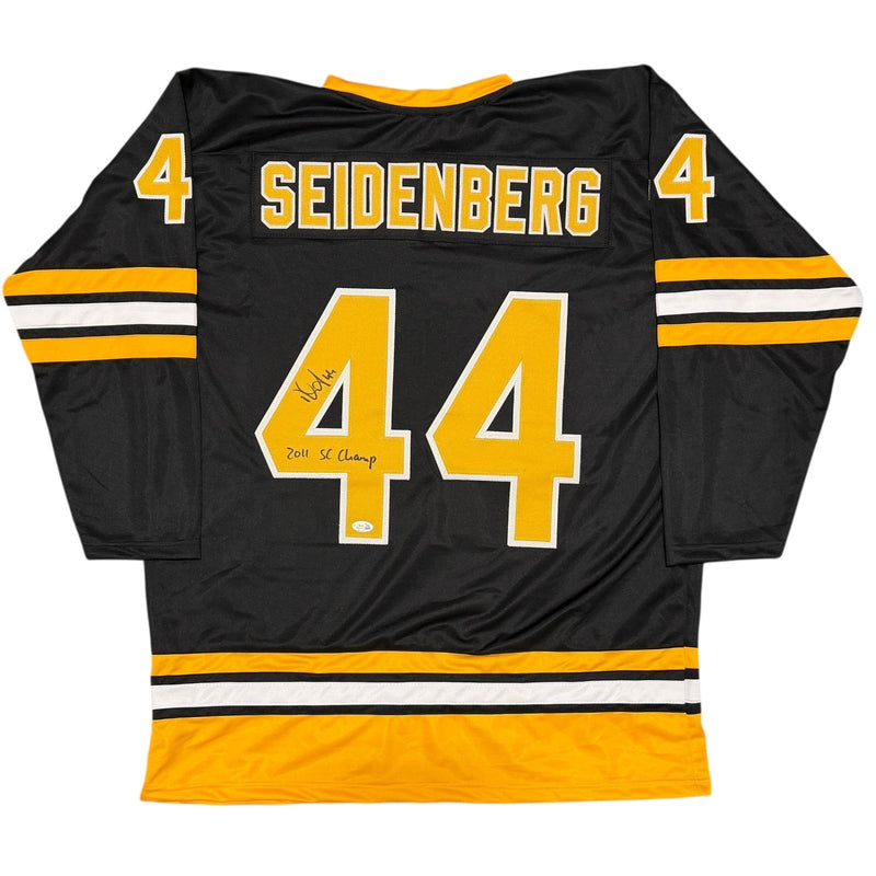 Dennis Seidenberg Signed Boston Bruins Custom Jersey w/ 2011 SC Champs JSA W COA