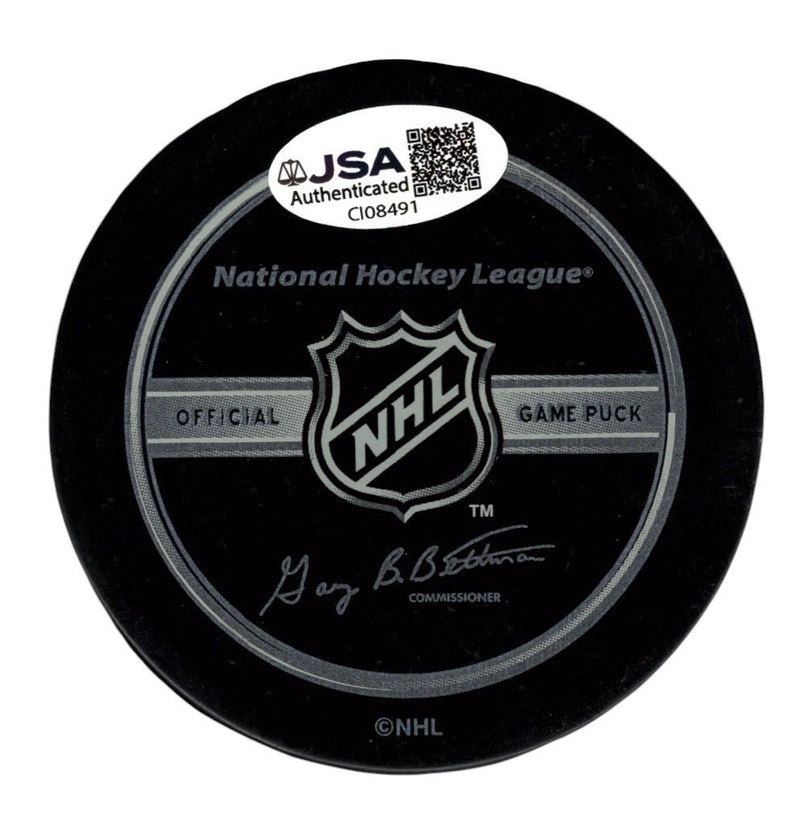 Adam Oates Signed Autographed Bruins Game Puck w/ HOF 12 + 1420 Pts JSA COA