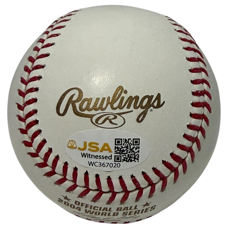Perdo Martinez Signed 2004 World Series Baseball w/ Who's Your Daddy JSA Wit COA