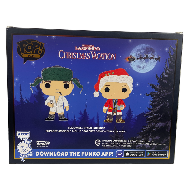 Chevy Chase & Randy Quaid Signed Auto Vacation Funko Pop Pins Beckett BAS W COA