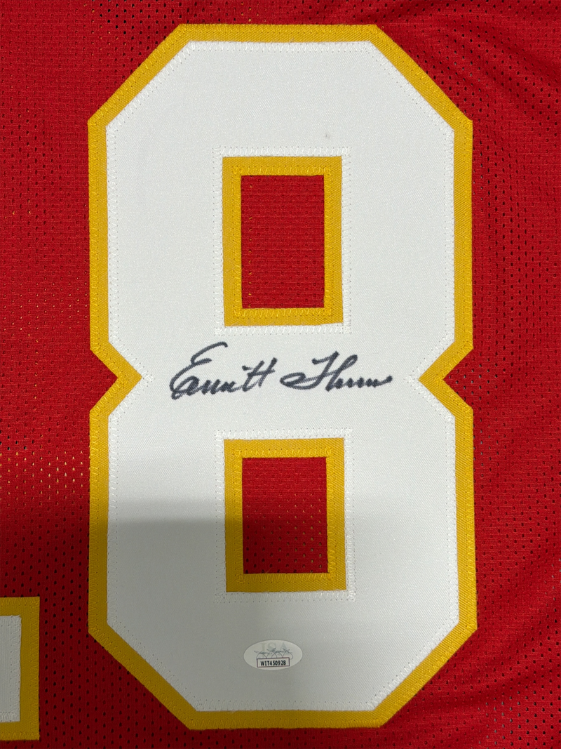 Emmitt Thomas Signed Autographed Kansas City Chiefs Custom Jersey JSA Wit COA
