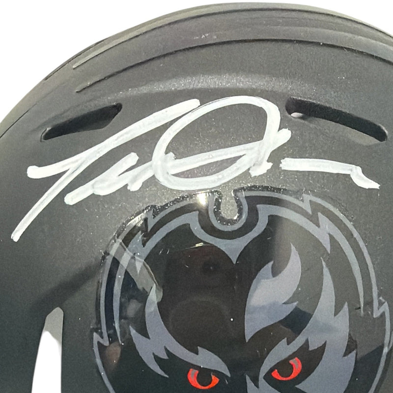 Terrell Suggs Signed Baltimore Ravens ALT #2 Black Mini Helmet JSA Witness COA