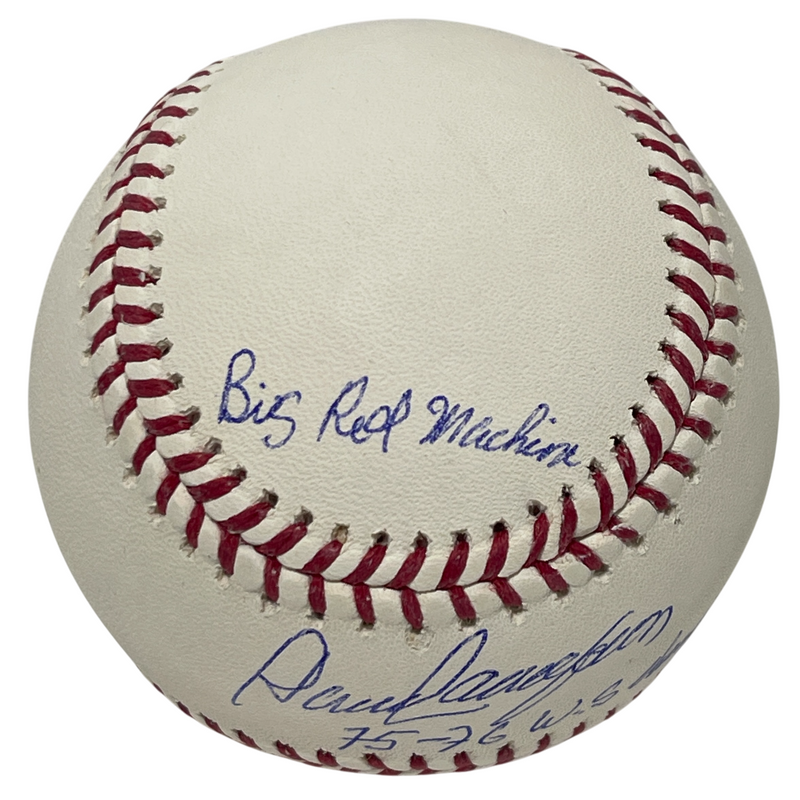 Dave Concepcion Signed Rawlings ROMLB Baseball w/ 3 Ins Beckett Witness BAS COA