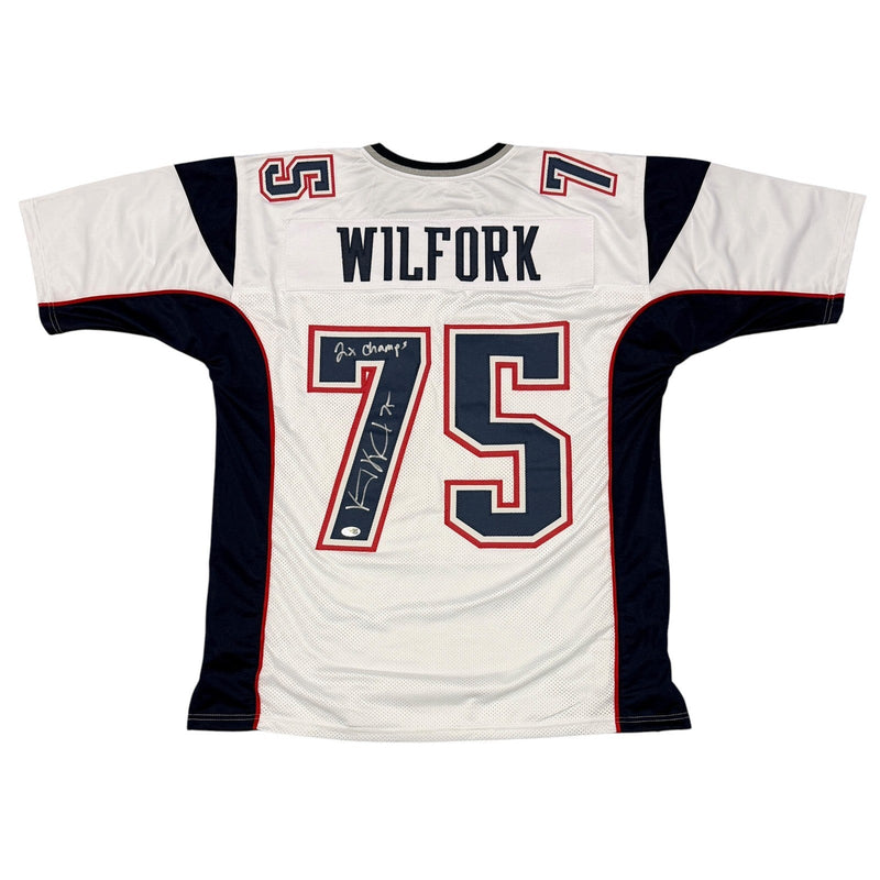 Vince Wilfork Signed Patriots Custom Jersey w/ 2x SB Champ JSA Witness COA