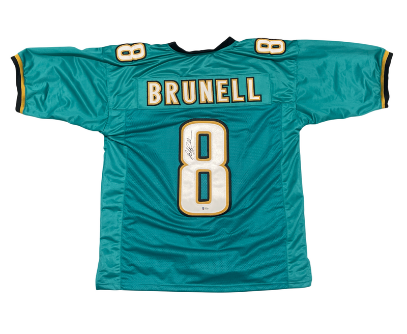 Mark Brunell Signed Jacksonville Jaguars Custom Jersey Beckett Witness BAS COA