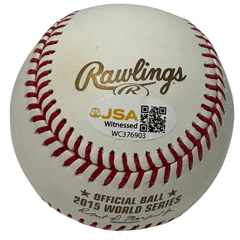 Yoenis Cespedes Signed Autographed 2015 World Series Baseball JSA Witness COA