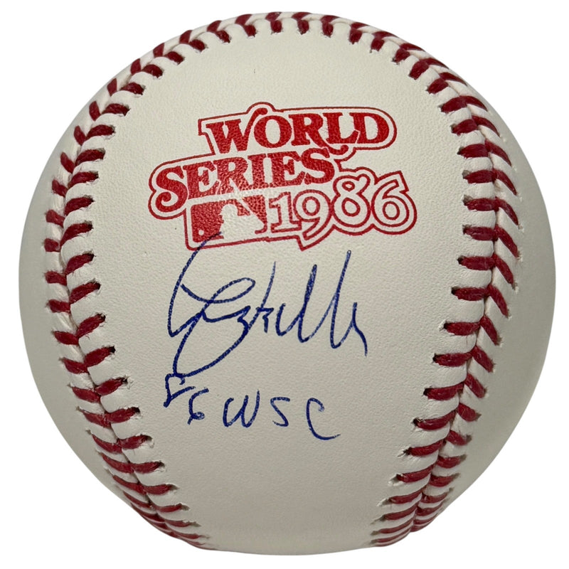 Lee Mazzilli Signed 1986 World Series Baseball w/ 86 WSC Insc JSA Witness COA