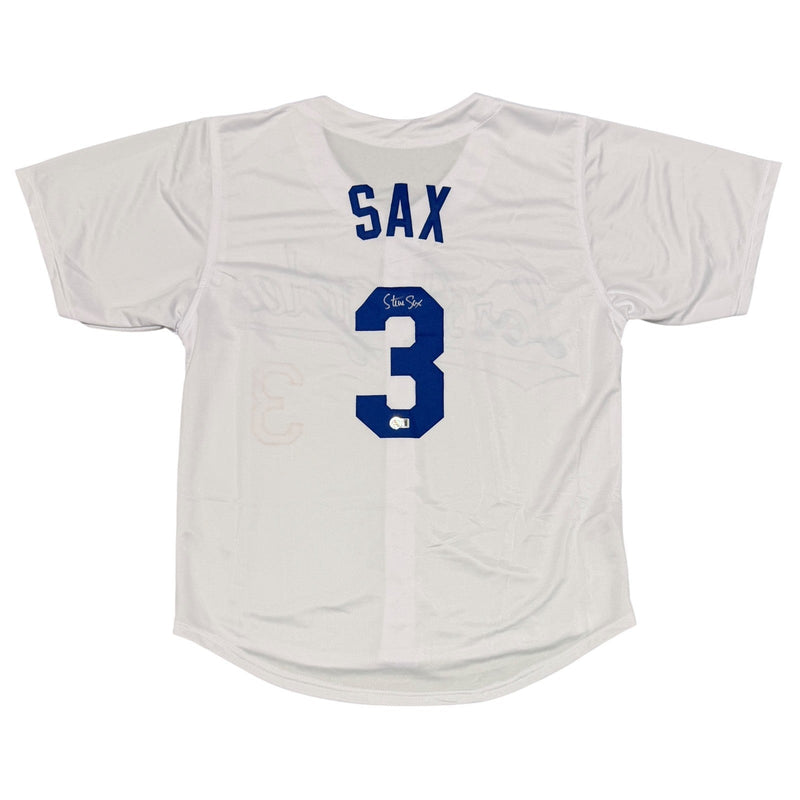Steve Sax Signed Los Angeles Dodgers Custom Jersey Beckett Witness BAS COA