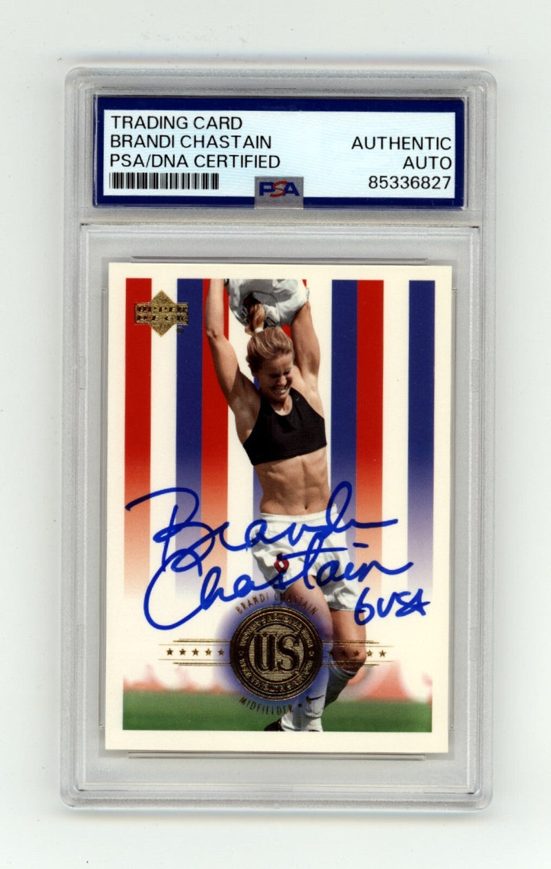 Brandi Chastain 2000 Upper Deck #87 Signed w/ 6 USA PSA Auto