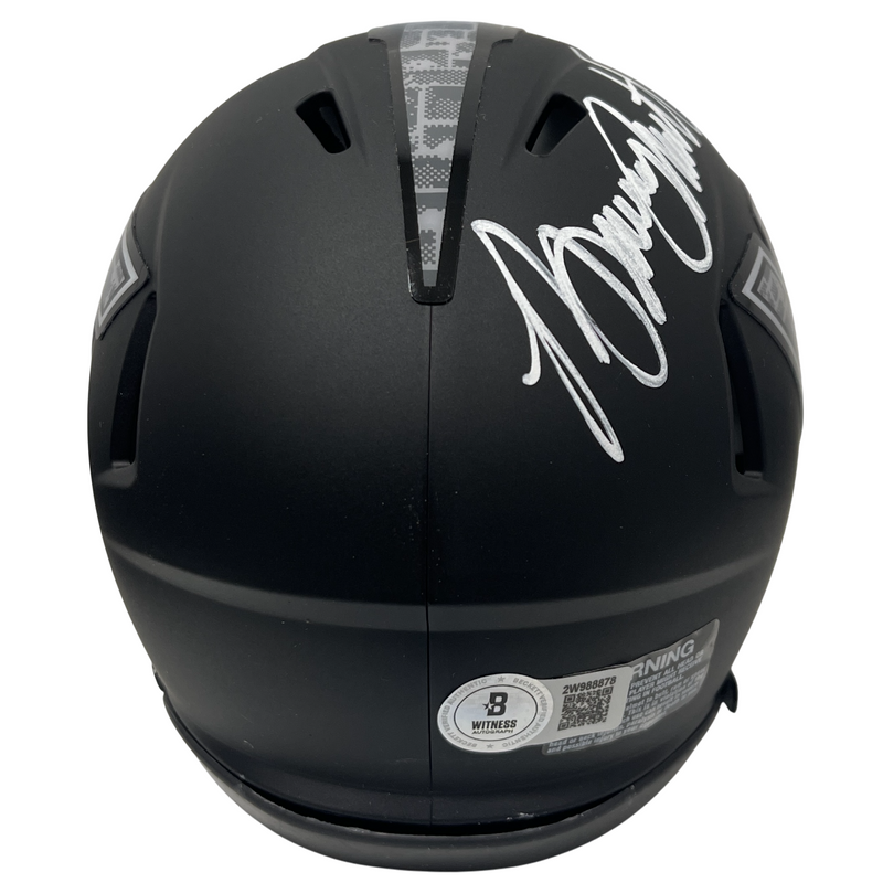 Bruce Smith Signed Virginia Tech Black Mini Helmet Beckett Witness BAS COA
