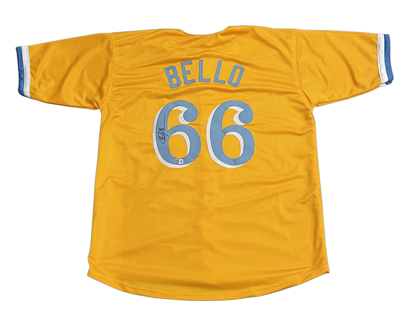 Brayan Bello Signed Red Sox City Connect Custom Jersey Beckett Wit BAS COA