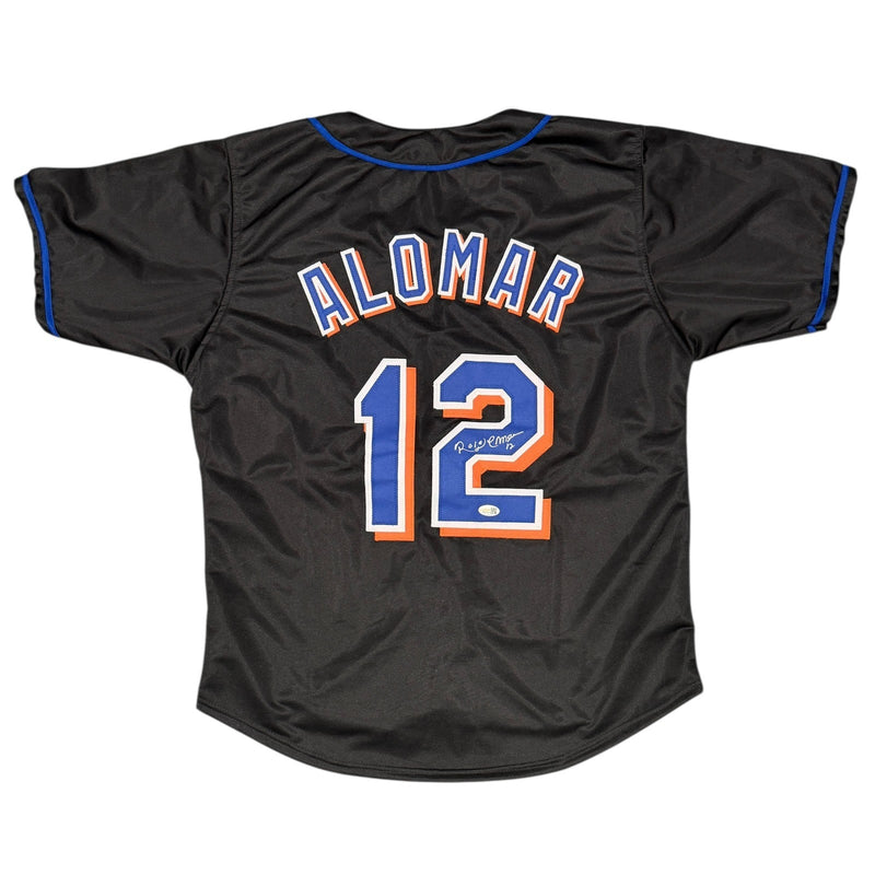 Roberto Alomar Signed Autographed New York Mets Custom Jersey JSA Witness COA