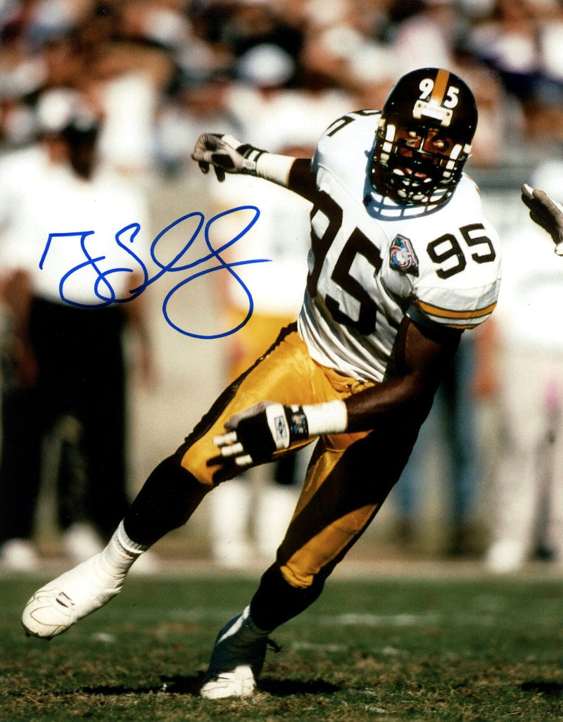 Greg Lloyd Signed Autographed Pittsburgh Steelers 8x10 Photo LSCM COA