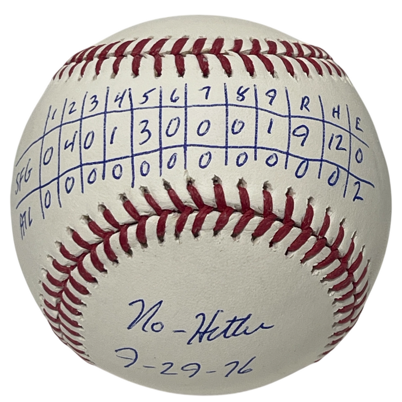 John Montefusco Signed ROMLB Baseball w/ No Hitter Line Score PSA COA