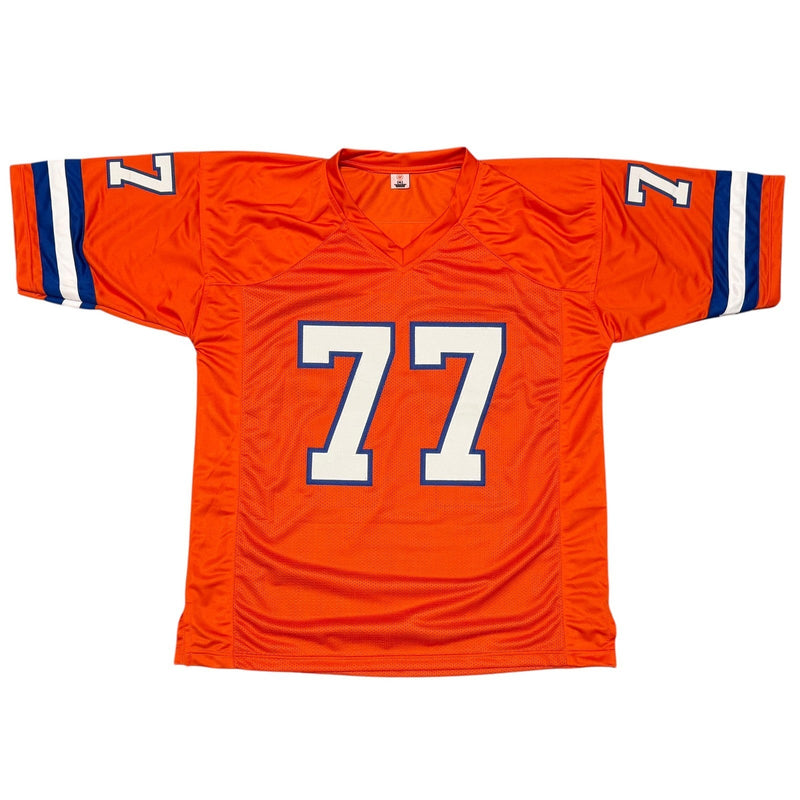 Karl Meckleburg Signed Autographed Denver Broncos Custom Jersey JSA Witness COA