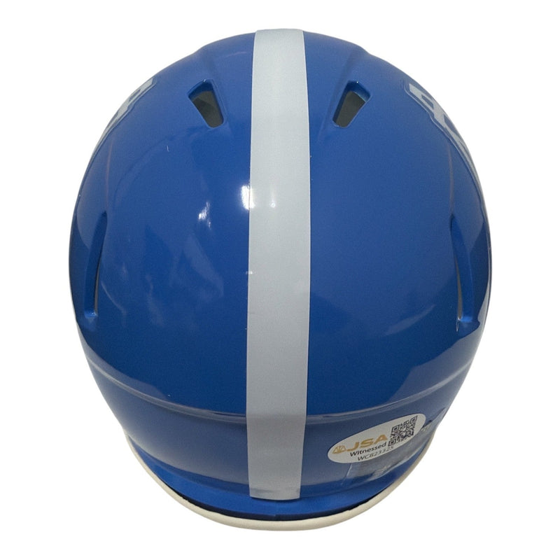 Earl Campbell Signed Houston Oilers Blue TB Mini Helmet w HOF 91 JSA Witness COA