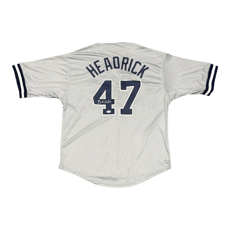 Brent Headrick Signed Autographed New York Yankees Custom Jersey JSA COA