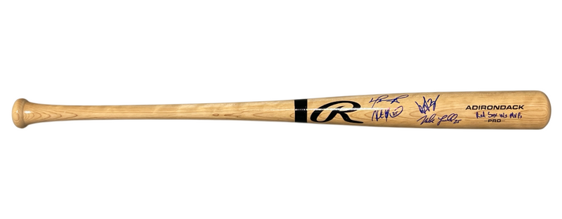 Ortiz Ramirez Lowell Pearce Signed Rawlings Bat w Red Sox MVPs Beckett W BAS COA