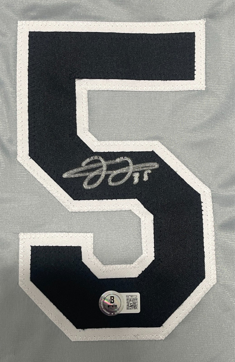 Frank Thomas Signed Chicago White Sox Custom Grey Jersey Beckett Witness BAS COA